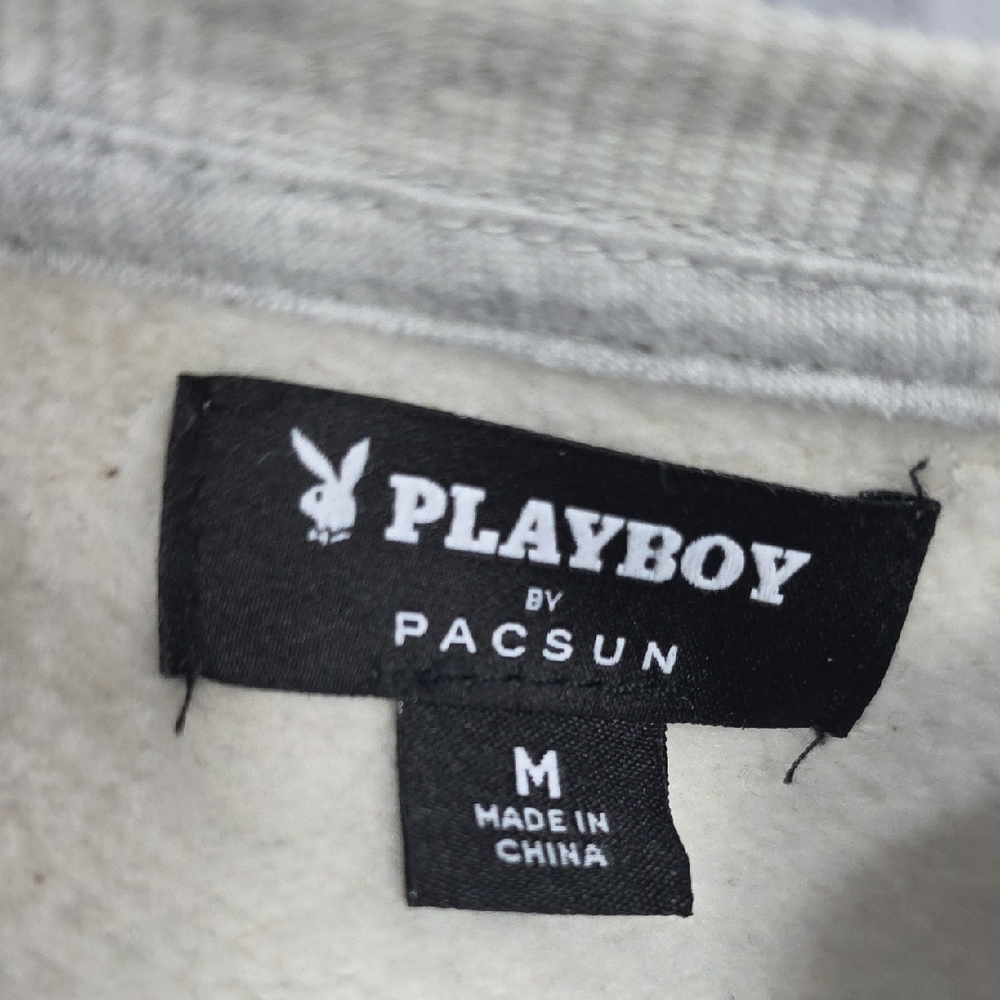 PacSun Heather Gray Lounge Set with Green Playboy Logo - Picture 3 of 15